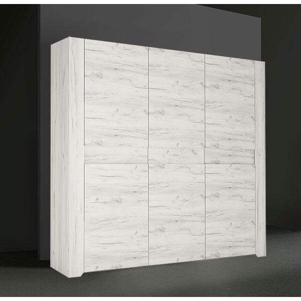 Armadio Giovanile Armadio Rovere Bianco 3 Ante 220 Cm-image