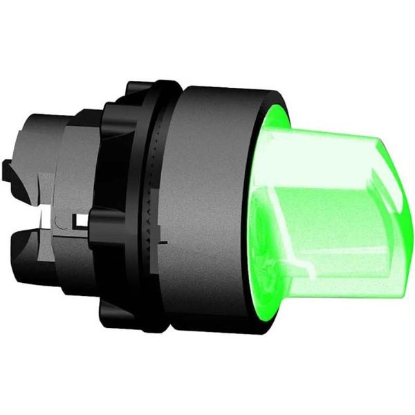 Interruttore Illuminato A 2 Posizioni Per Led M.Gn - Driver Con Impugnatura Corta Verde IP66 ZB5AK1233-image