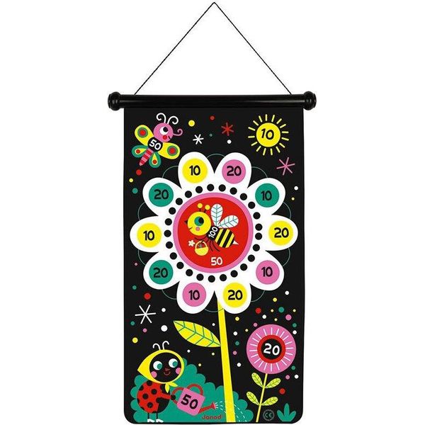 Janod Gioco Delle Freccette Magnetiche Da Giardino - Bersaglio Bifacciale Per Bambini-image