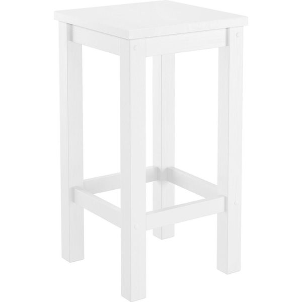 Sgabello Da Bar Bianco Sgabello Da Bar In Pino Massiccio Disponibile In 60 Cm O 80 Cm V-90.71-44-45L-image