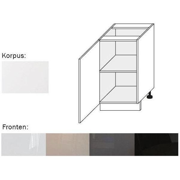 Mobile Da Cucina (EST-DE/45) Base 1Trg 45Cm Bianco Perla Frontale Acrilico Colore Selezionabile-image