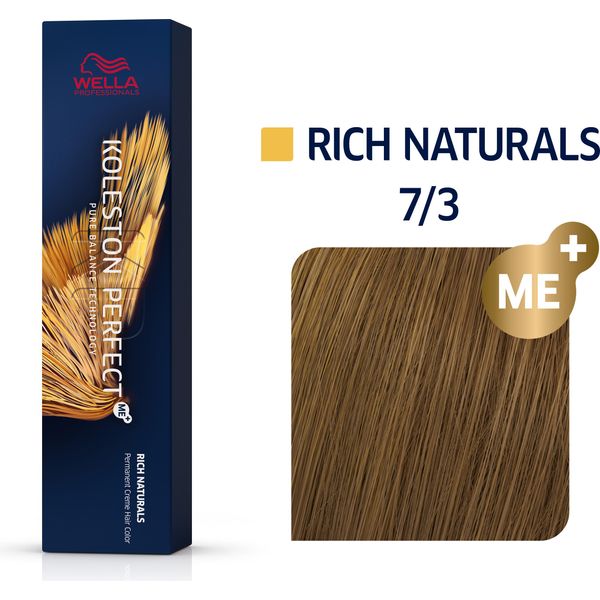 Wella Professionals Koleston Perfect Me+ Rich Naturals Colore Permanente Professionale Per Capelli 7/3 60 Ml-image