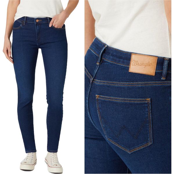 Wrangler, Jeans Da Donna, Skinny Fit, Skinny, W26 L32, Blau, Jeans, Baggyjeans, Buggy-image