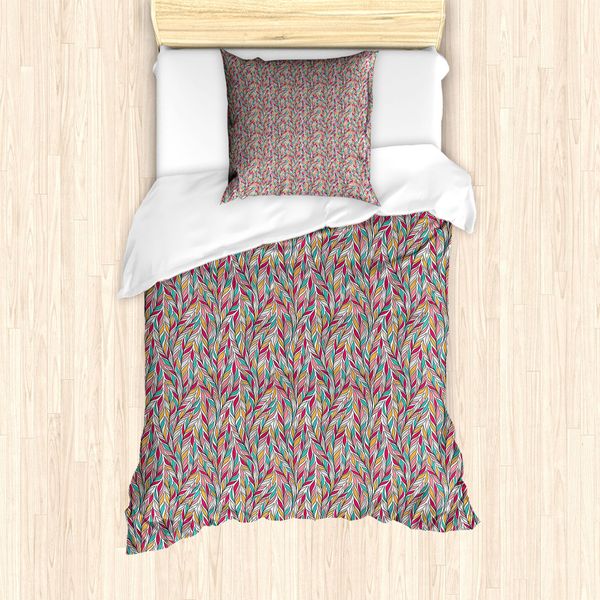 Abakuhaus Set Copripiumino Per Letti Singoli, Rami Fioriti, Antiacaro, Adatto A Chi Soffre Di Allergie, Con Federa, 135 Cm X 200 Cm - 80 X 80 Cm, Multicolore-image