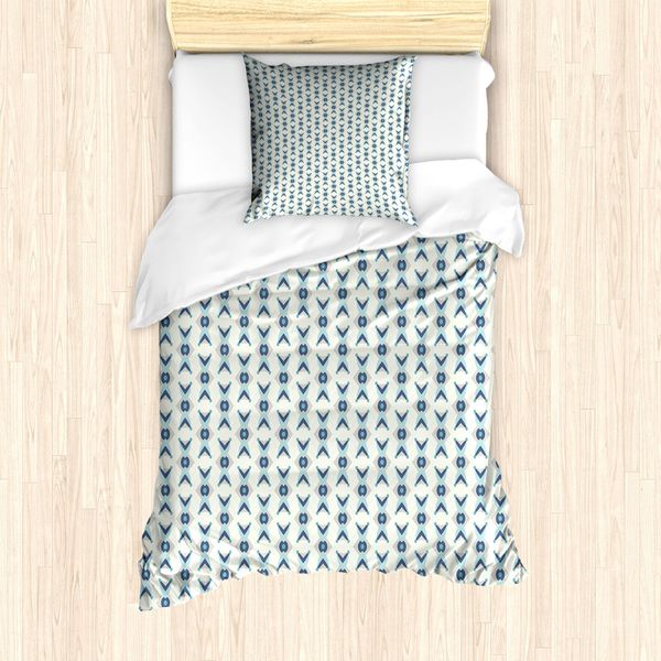 Abakuhaus Set Copripiumino Per Letto Singolo, Motivi Floreali Geometrici, Antiacaro E Anallergico, Con Federa, 135 Cm X 200 Cm - 80 X 80 Cm, Multicolore-image
