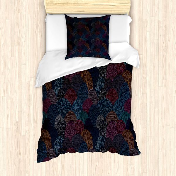 Abakuhaus Set Copripiumino Astratto Per Letti Singoli, Triangles And Arrows, Antiacaro, Adatto A Chi Soffre Di Allergie, Con Federa, 135 Cm X 200 Cm - 80 X 80 Cm, Multicolore-image