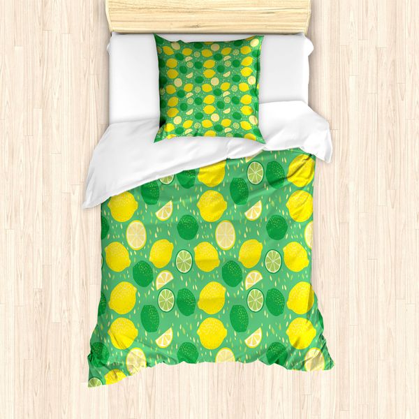 Abakuhaus Set Copripiumino Per Letto Singolo, Disegno Messy Spotted, Antiacaro, Adatto A Chi Soffre Di Allergie, Con Federa, 135 Cm X 200 Cm - 80 X 80 Cm, Fern Green Sea Green-image