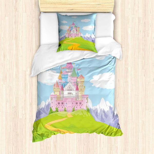 Abakuhaus Set Copripiumino Da Letto Singolo, Magnificent Schloss, Antiacaro, Adatto A Chi Soffre Di Allergie, Con Federa, 135 Cm X 200 Cm - 80 X 80 Cm, Multicolore-image