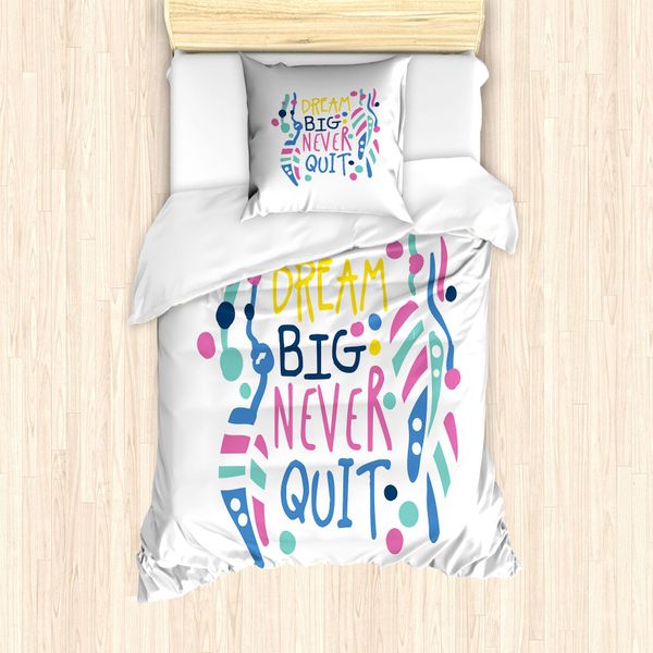 Abakuhaus Set Copripiumino Da Sogno Per Letti Singoli, Motivi Astratti A Tema Nursery, Antiacaro E Anallergico Con Federa, 135 Cm X 200 Cm - 80 X 80 Cm, Multicolore-image