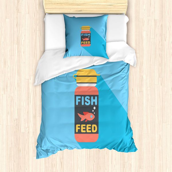 Abakuhaus Set Copripiumino Goldfisch Per Letti Singoli, Casa Per Animali Domestici, Anti-Acari, Adatto A Chi Soffre Di Allergie, Con Federa, 135 Cm X 200 Cm - 80 X 80 Cm, Multicolore-image
