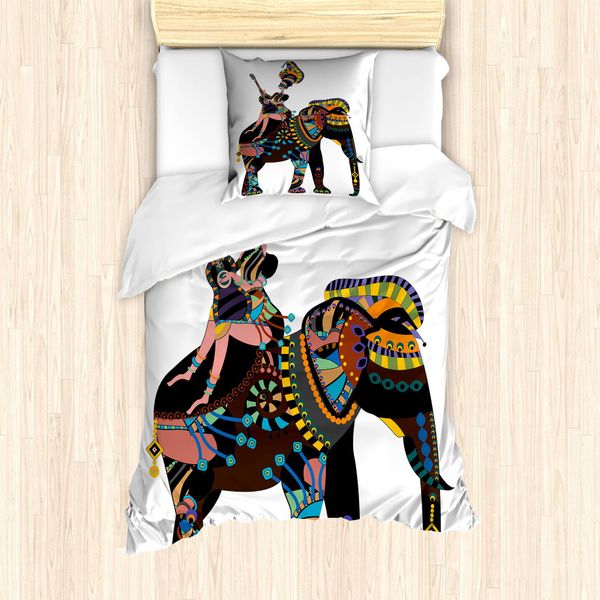 Abakuhaus Set Copripiumino Per Letto Singolo, Donna Su Mammifero, Antiacaro, Adatto A Chi Soffre Di Allergie, Con Federa, 135 Cm X 200 Cm - 80 X 80 Cm, Multicolore-image