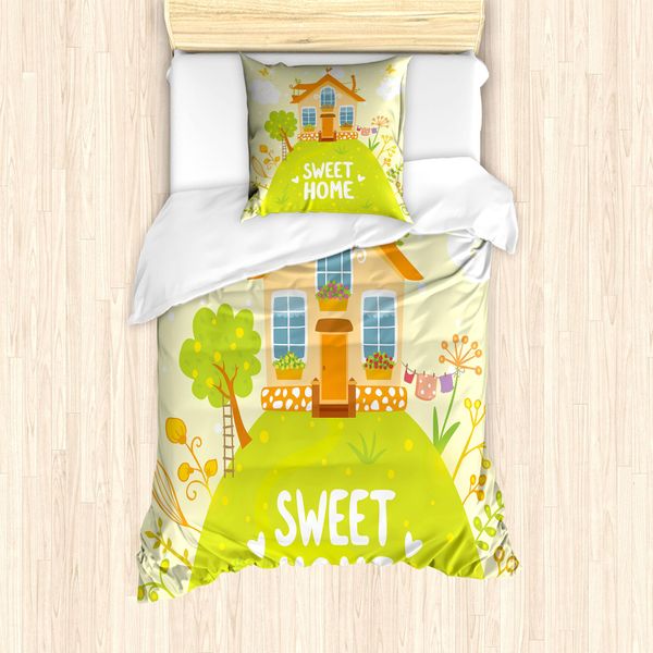 Abakuhaus Set Copripiumino Per Letto Singolo, Cottage Garden, Antiacaro, Adatto A Chi Soffre Di Allergie, Con Federa, 135 Cm X 200 Cm - 80 X 80 Cm, Multicolore-image
