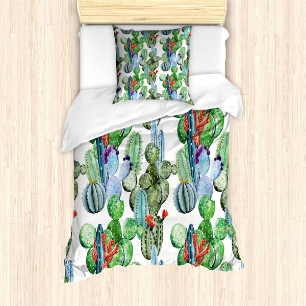 Abakuhaus Set Copripiumino Per Letti Singoli, Diversi Tipi Di Motivi Artistici, Antiacaro, Adatto A Chi Soffre Di Allergie, Con Federa, 135 Cm X 200 Cm - 80 X 80 Cm, Multicolore-image