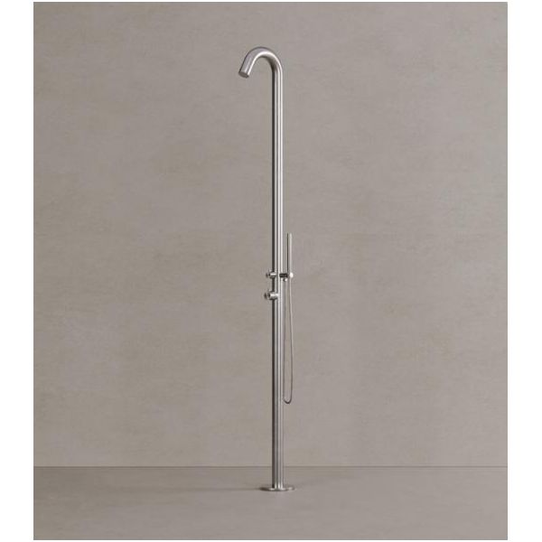 Sined | Doccia Da Giardino Alghero - 229 Cm - Acciaio Inox Aisi 316L - Alta Qualità - Resistente Alle Intemperie - Flessibile-image