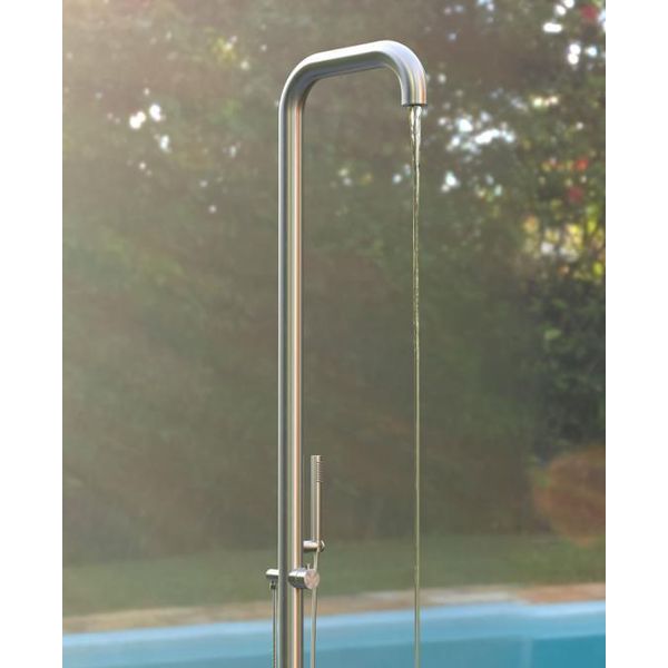 Sined | Doccia Esterna Sassari - 230 Cm - Acciaio Inox Aisi 316L - Alta Qualità - Resistente Alla Corrosione - Con Doccetta-image