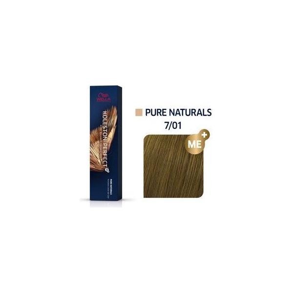 Wella Professionals Koleston Perfect Me+ Pure Naturals Colore Permanente Professionale Per Capelli 7/01 60 Ml-image