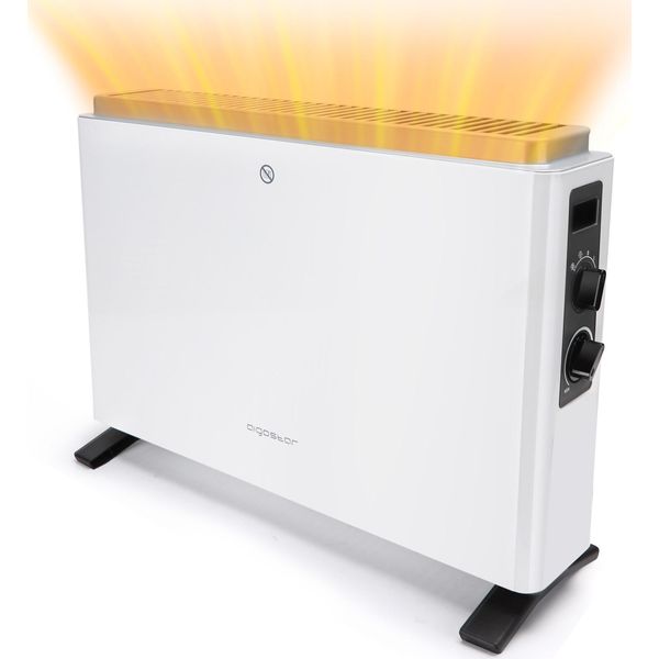 Aigostar Rylee – Riscaldatore Con 3 Livelli Di Calore Regolabili, Radiatore Portatile Con Protezione Antigelo E Controllo Termostatico Continuo, 2000 W, Riscaldamento Rapido, Silenzioso E Comodo, Protezione Contro Il Surriscaldamento, Bianco-image