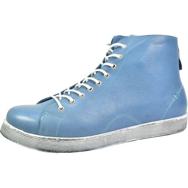 Andrea Conti Donna Stivale Stringato High Top Zip Colori Cool 0341500, Taglia:42 Eu, Colore:Blu-image