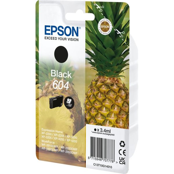 Eps604Bk Cartuccia Ink T10G14020 604 Std Bl Ananas Nera-image