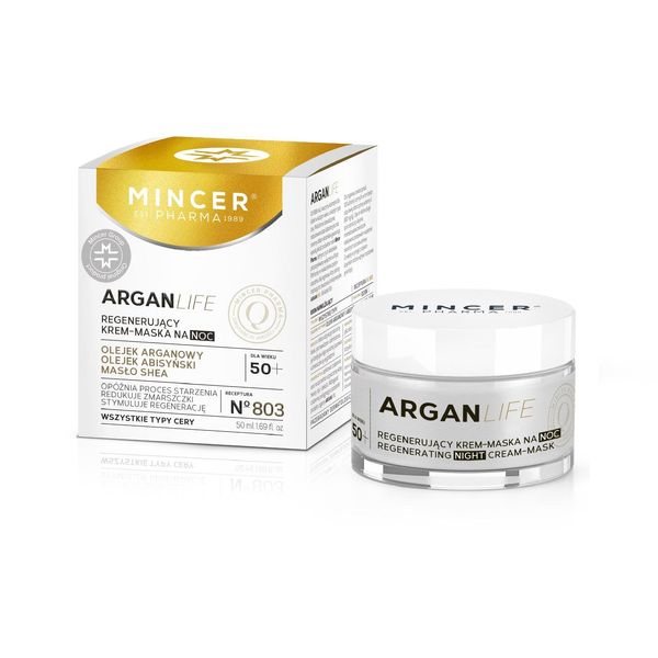 Mincer Pharma Arganlife Crema-Maschera Notte Rigenerante N.803, 50Ml-image