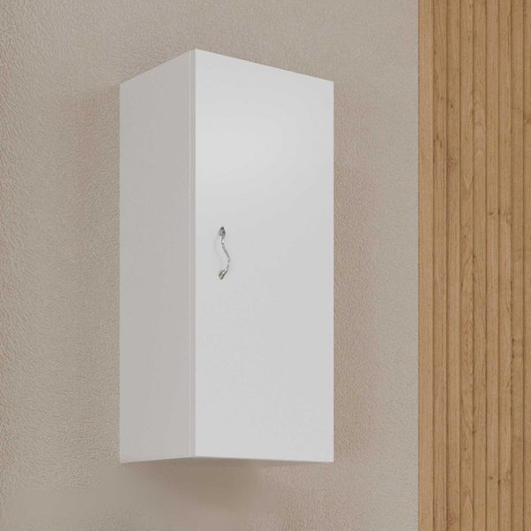 Pensile Bagno Sospeso Ad Un'anta Reversibile Bianco Lucido | Easy-image