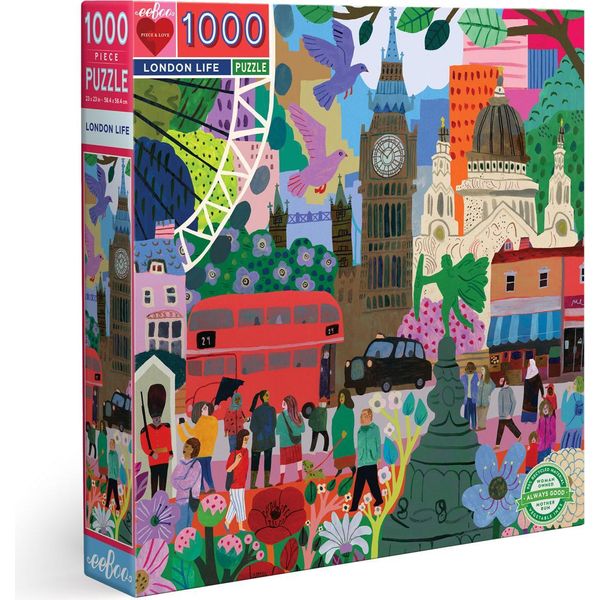 Eeboo Puzzle Quadrato Londra Vita 1000 Pezzi-image