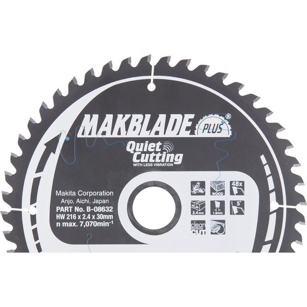 Lama Per Sega Circolare Makita, Makblade Plus 216 X 30 Mm - 48 Denti-image