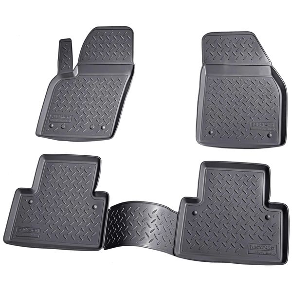 Tappetini In Gomma 3D Per Volvo S40 | V50 | 2004-2012 | Personalizzati Con Bordo-image