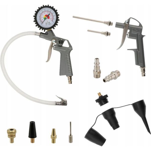 Kit Di Utensili Pneumatici Pistola Di Soffiaggio Pompa Di Punta-image