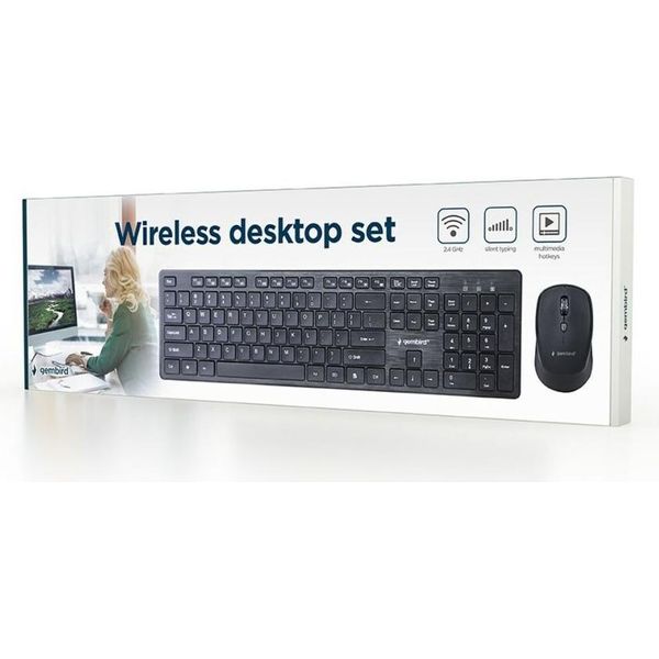 Gembird Gembird KBS-WCH-04 Tastiera Mouse Incluso Home Rf Wireless Nero-image