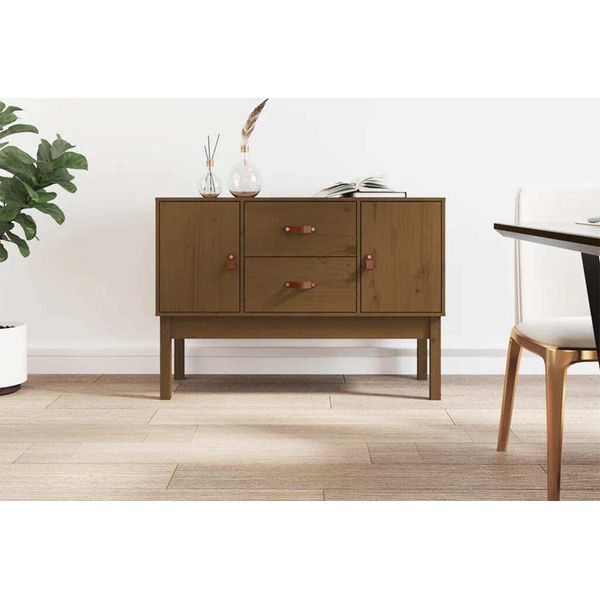 Maison Exclusive - Credenza Marrone Miele 110X40X78 Cm Legno Massello Di Pino-image