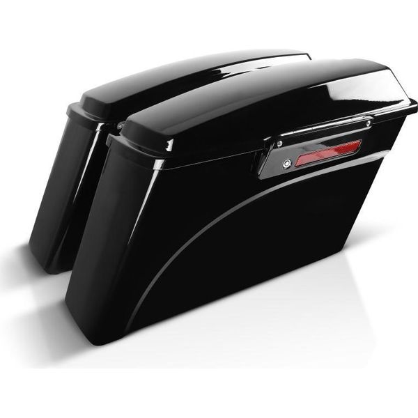 Valigia Laterale Per Modelli Harley Davidson Touring 94-13 # Chiusura Nera-image