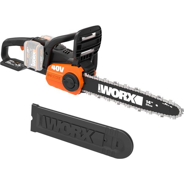 Akku-KettensäGe Worx "WG384E.9", Schwarz, B:22,3Cm H:23,5Cm T:81,2Cm, Kunststoff, KettensäGen, Ohne Akku Und LadegeräT-image