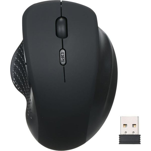 Mouse Verticale Wireless 2.4G, Mouse Ergonomico Per Ufficio, Dpi Regolabile A 3 Velocità, Nero (Senza Batteria)-image