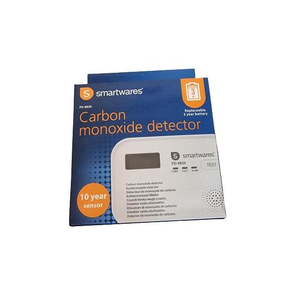 Smartwares Rilevatore Di Monossido Di Carbonio Rilevatore Di CO2 Rilevatore Di Gas Allarme Di Sicurezza Sensore Con Durata Di 10 Anni-image