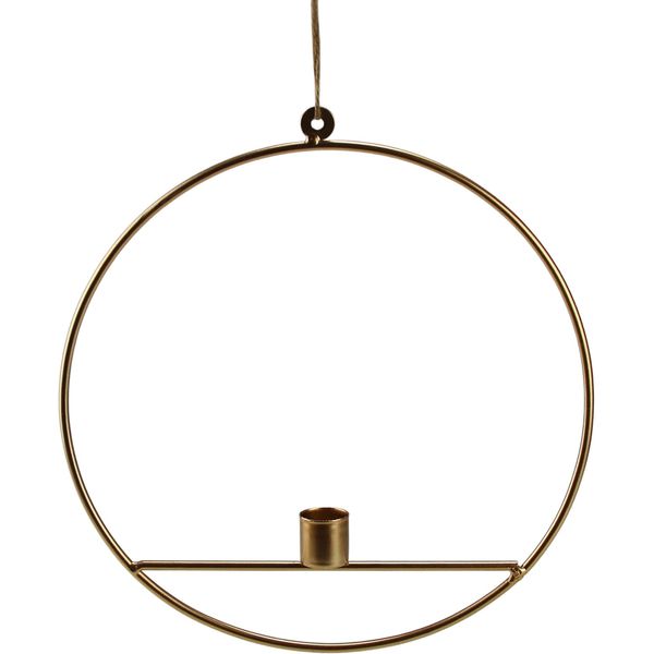 Kerzenhalter Am Design "Weihnachtsdeko", Gold (Goldfarben), B:2,4Cm H:27Cm, Metall, Kerzenhalter, Kerzenhalter, Aus Metall, HöHe Ca. 27 Cm-image