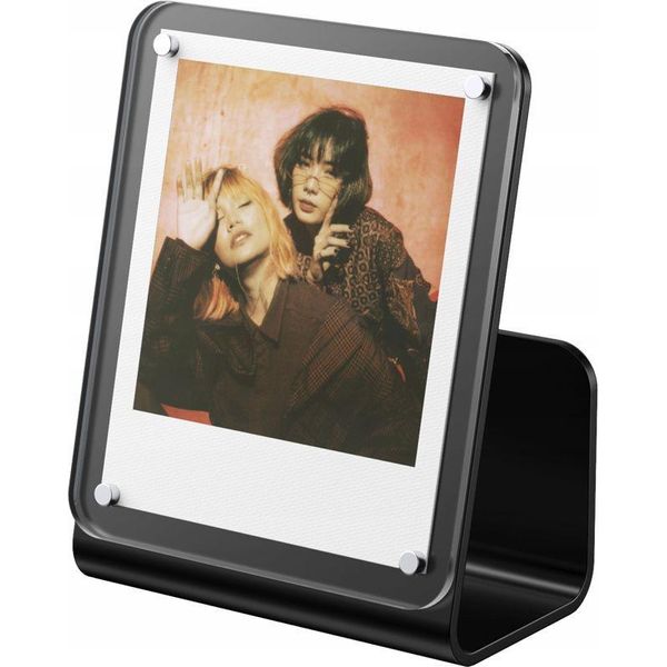 Cornice Per Supporto Fotografico Per Polaroid 600 SX-70 I-Type I-2 Now + Onestep Vf 2 / Acrilico / Nero-image