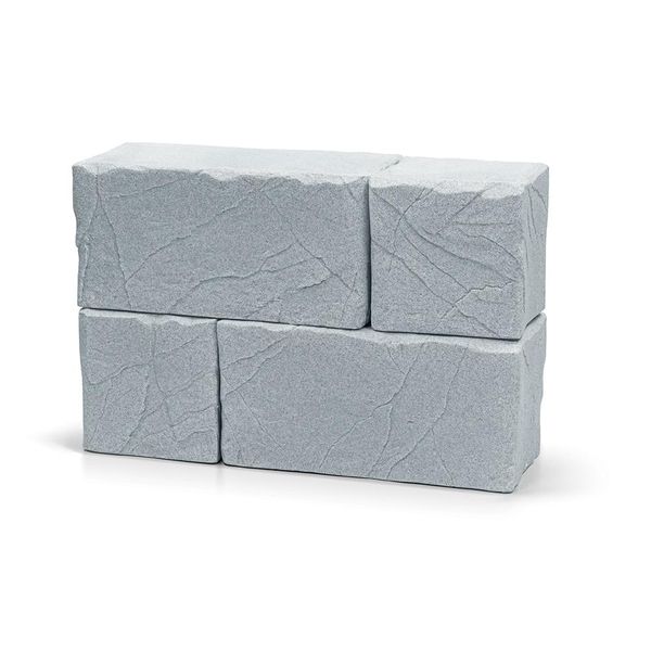 Regenwassertank Arves "Stone Block", Grau (Grau Glatt), B:116Cm H:38Cm T:38Cm, Polyethylen, Regentonnen-image