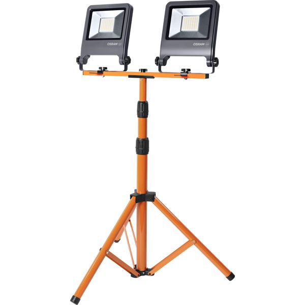 Osram Led Luce Da Lavoro A Treppiede 2X50W 840, 4000K Bianco Freddo, 9000 Lm, IP65, Regolabile In Altezza 1,8 M, 360°-image