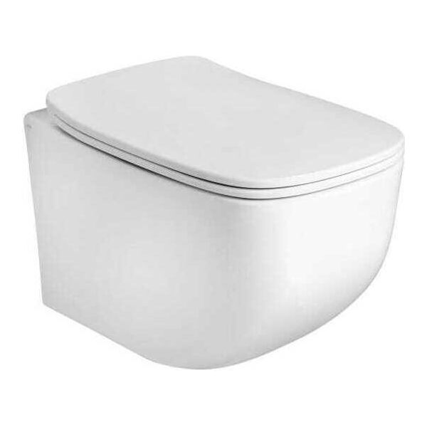 Vaso Wc Sospeso In Ceramica Bianco Opaco Senza Brida | Mozart-image