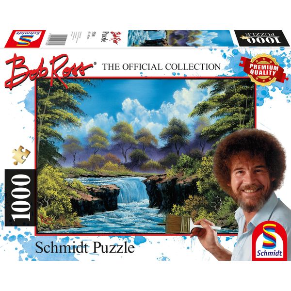 Schmidt Spiele - Bob Ross - Cascata Nella Radura, 1000 Pezzi-image