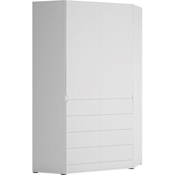Armadio Angolare Albi 101X101X193Cm Bianco A 2 Ante-image