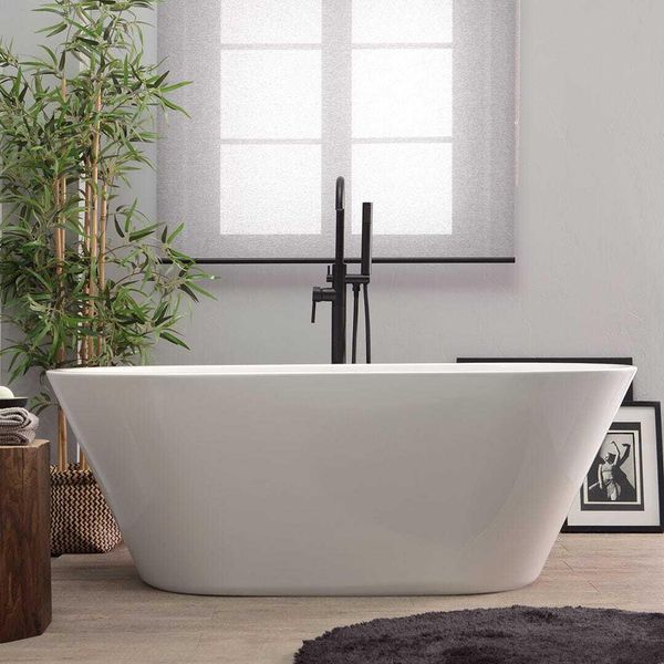 Vasca Da Bagno Autoportante In Acrilico Bianco 180Cm | Allegra-image