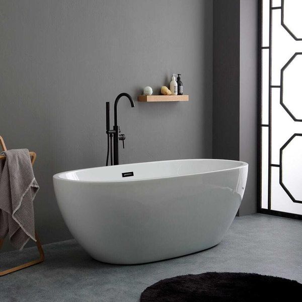 Vasca Da Bagno In Acrilico Bianco Centro Stanza | Cassiopea-image