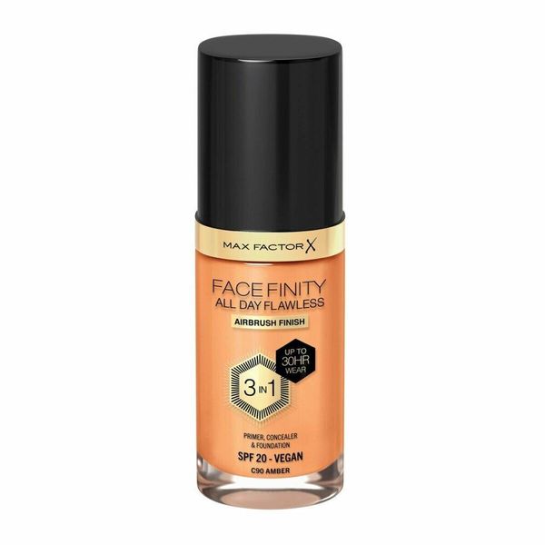 Max Factor Facefinity All Day Flawless 3 In 1 Foundation 90-Amber 30Ml-image