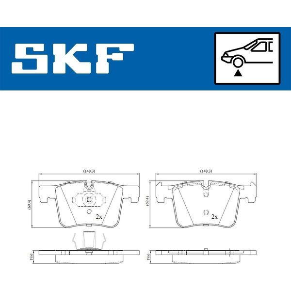 Set Pastiglie Freno Anteriori Skf Pastiglie Freno Per Bmw 1 Hatchback (F20) Vkbp 80103-image