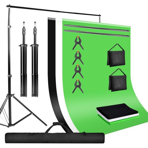 Jopassy Studio Fotografico Set Di Sfondo Sistema Di Sfondo Stand Foto Sfondo Portatile-image