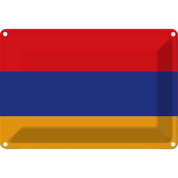 Vianmo Insegna Di Latta 20X30 Cm Bandiera Armenien Flag Of Armenia-image