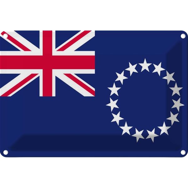 Vianmo Insegna Di Latta 20X30 Cm Bandiera Cookinseln Flag Of Cook Islands-image
