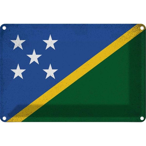 Vianmo Insegna Di Latta 20X30 Cm Salomonen Solomon Islands Vintag-image